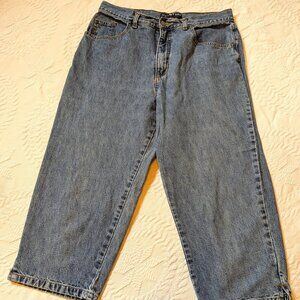 Halston Denim Cropped Jeans Size 12 Vintage 1990s Capri